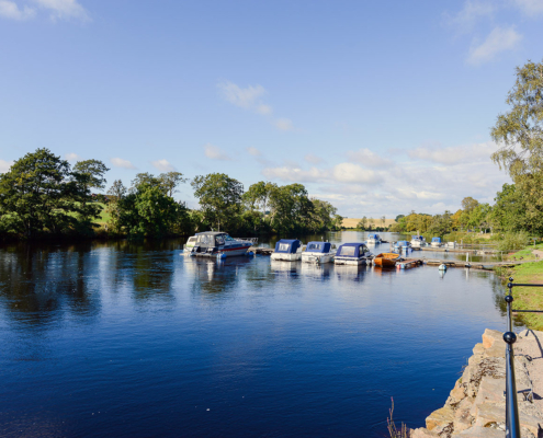 Lagan och båtar i Laholm