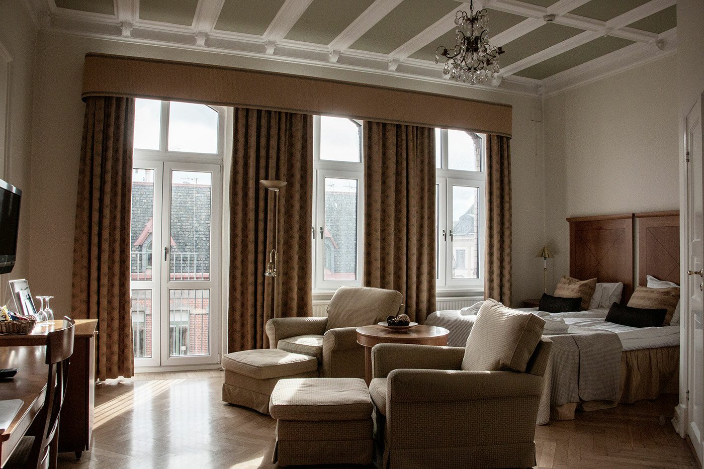 Hotellrum på Hotel Continental vackert inredd svit