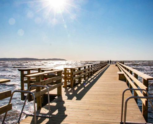 Badbryggan på Skummeslövsstrand i Skummeslöv