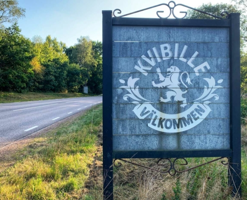 Välkommenskylt i Kvibille