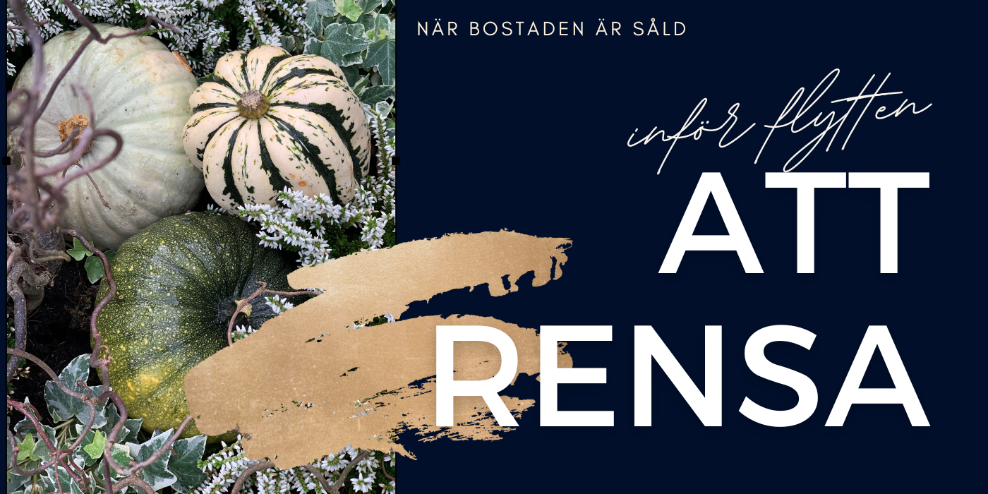 Att rensa hemma - inför eller efter försäljning