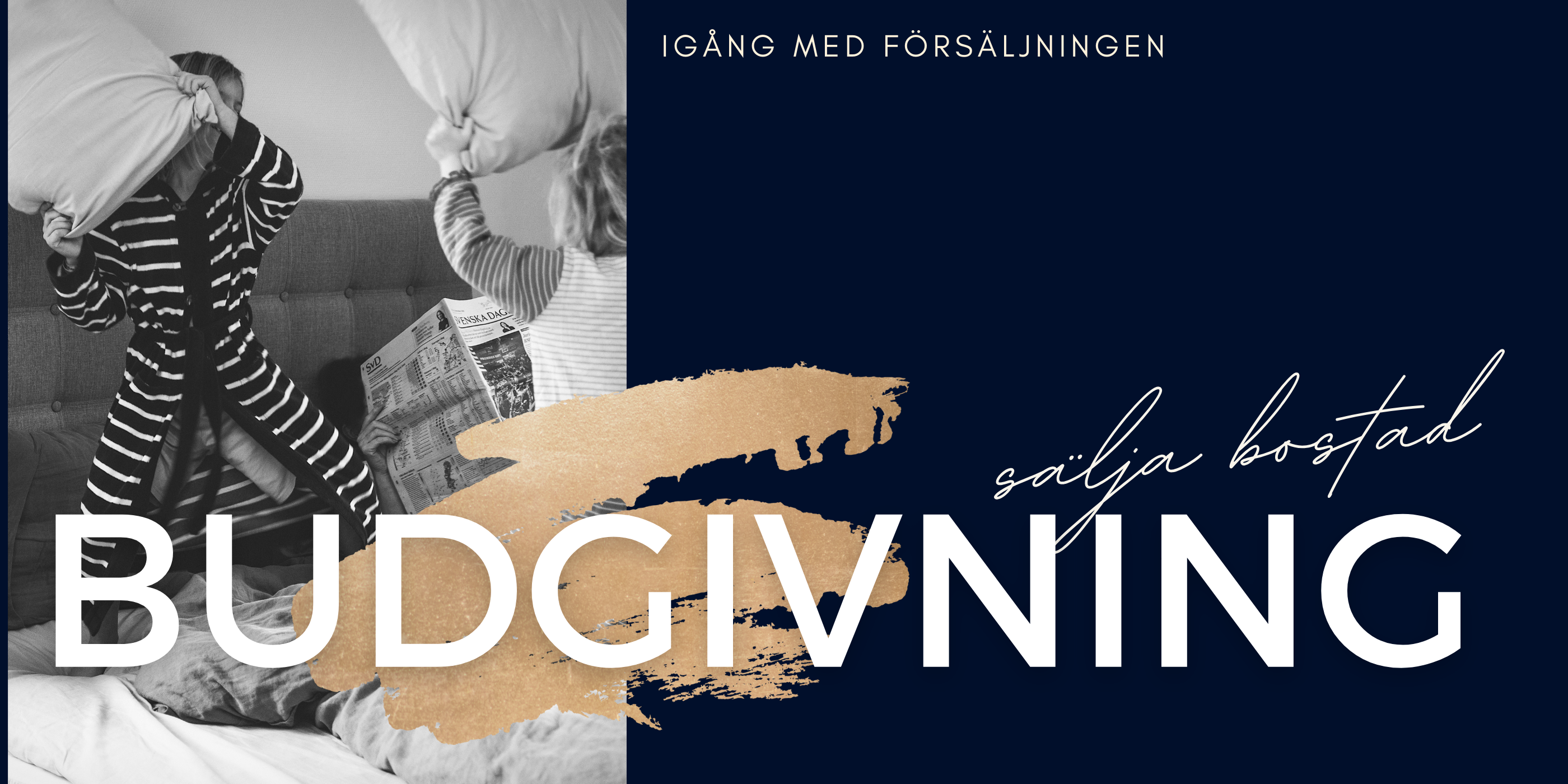 Budgivning i en bostadsaffär