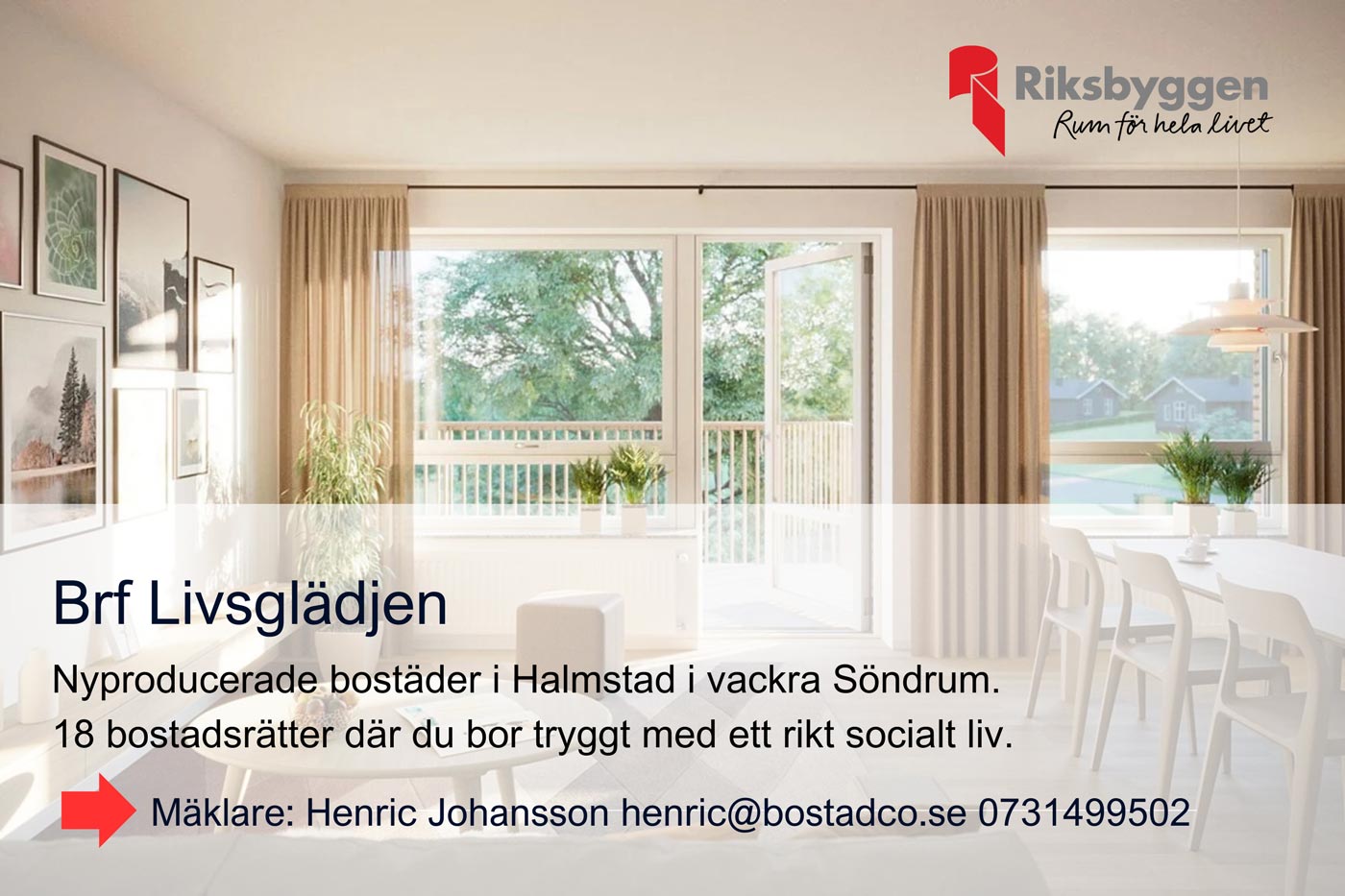 Brf LIvsglädjen Söndrum Halmstad Halland - nyproduktion från Riksbyggen
