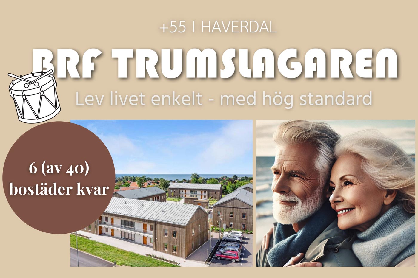 brf trumslagaren haverdal halmstad halland - ett seniorboende med guldkant